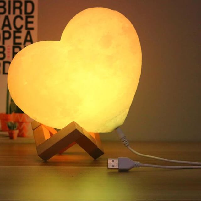 3D Heart Moon Lamp 20CM - eBululu.com