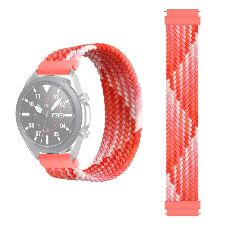 20mm Universal Nylon Weave Watch Band Colorful Red