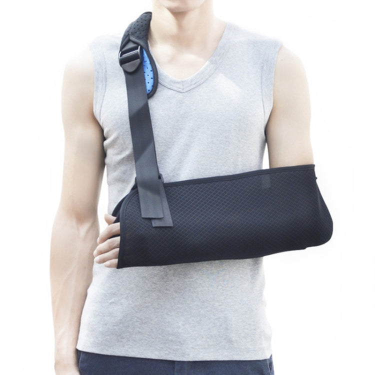 Postoperative Forearm Sling Multifunctional Shoulder and Neck Wrist Strap Arm Fracture Fixation Strap Size L Black