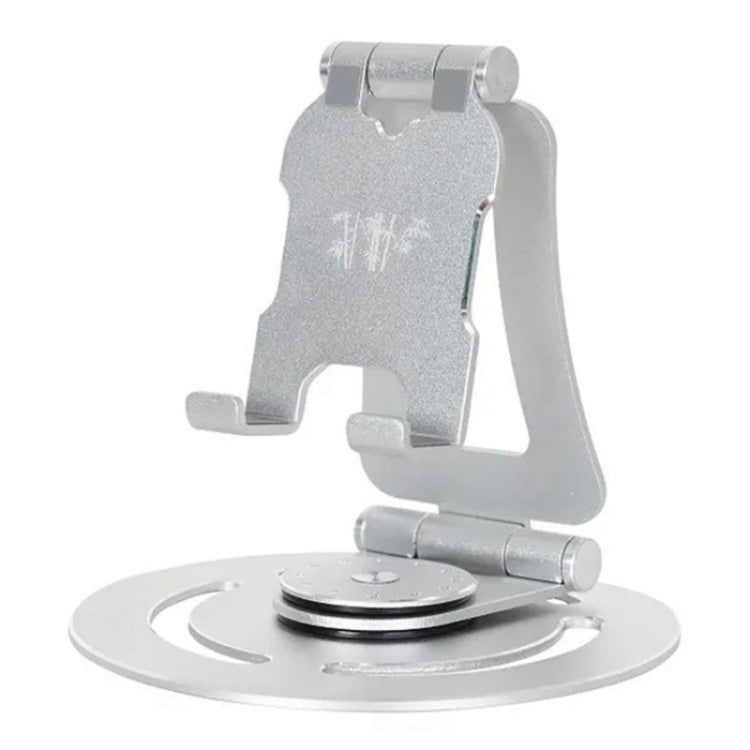 G60 Portable Folding 360 Degree Rotating Desktop Phone Tablet Holder Silver - eBululu.com