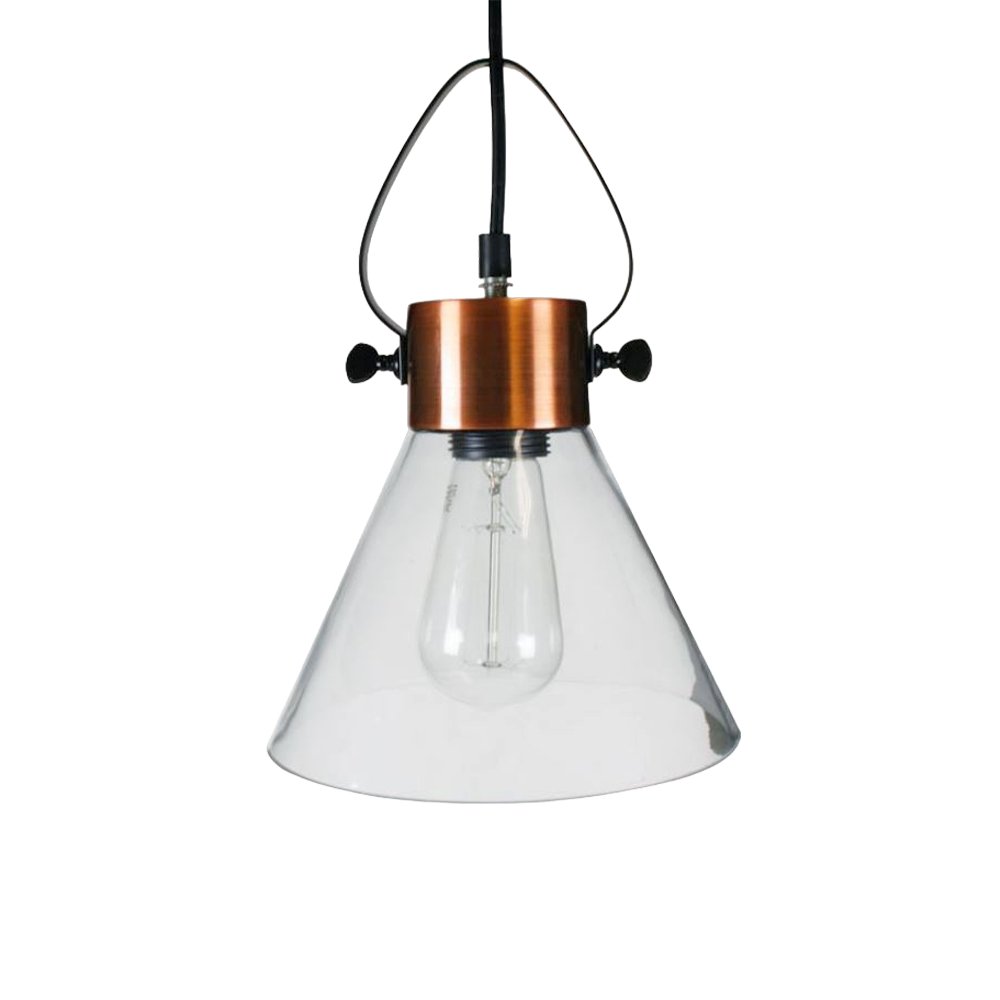 Pendant Lighting Industrial Look Range Antique Copper And Glass - eBululu.com