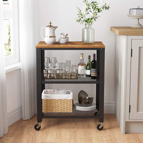 Serving Cart Trolley Industrial Kitchen Rolling Utility Cart - eBululu.com